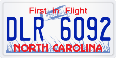 NC license plate DLR6092