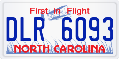 NC license plate DLR6093