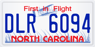 NC license plate DLR6094