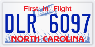 NC license plate DLR6097