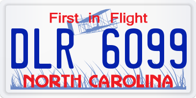 NC license plate DLR6099