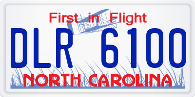 NC license plate DLR6100