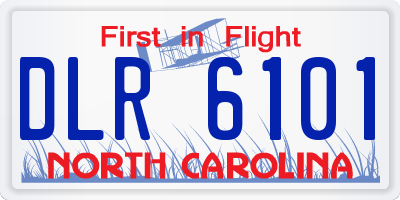 NC license plate DLR6101
