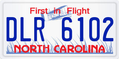 NC license plate DLR6102