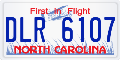 NC license plate DLR6107