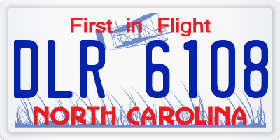 NC license plate DLR6108