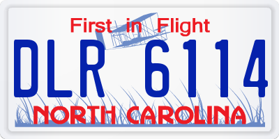 NC license plate DLR6114