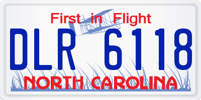 NC license plate DLR6118