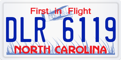 NC license plate DLR6119