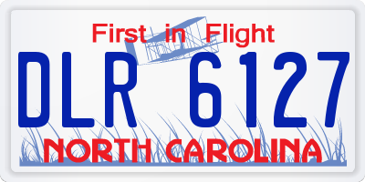 NC license plate DLR6127