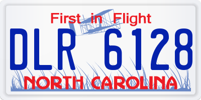 NC license plate DLR6128
