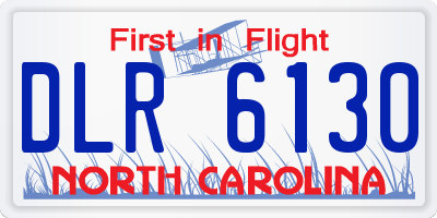 NC license plate DLR6130