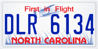 NC license plate DLR6134