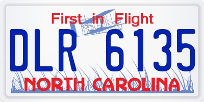 NC license plate DLR6135