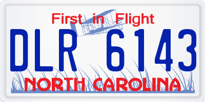NC license plate DLR6143