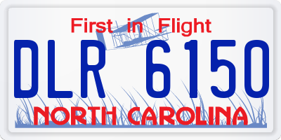 NC license plate DLR6150