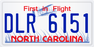 NC license plate DLR6151