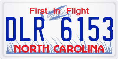 NC license plate DLR6153