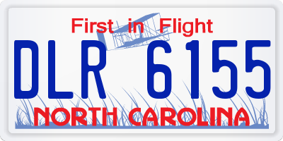 NC license plate DLR6155