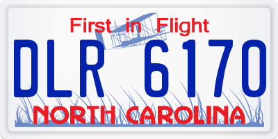 NC license plate DLR6170