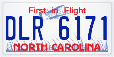 NC license plate DLR6171