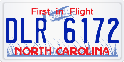 NC license plate DLR6172