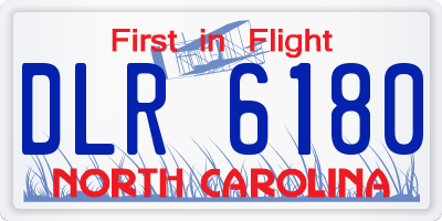 NC license plate DLR6180
