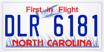 NC license plate DLR6181