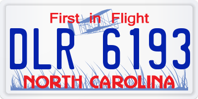 NC license plate DLR6193