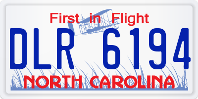 NC license plate DLR6194