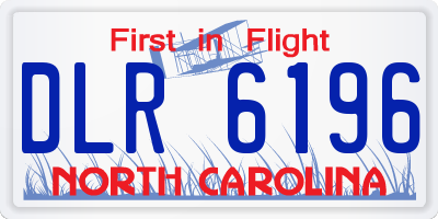 NC license plate DLR6196
