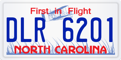 NC license plate DLR6201