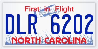 NC license plate DLR6202