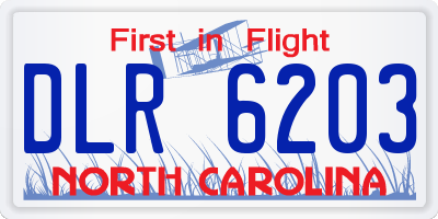NC license plate DLR6203