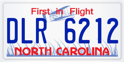 NC license plate DLR6212