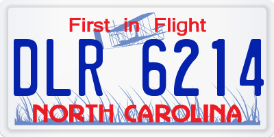 NC license plate DLR6214