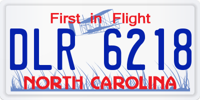 NC license plate DLR6218