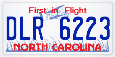 NC license plate DLR6223