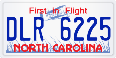 NC license plate DLR6225