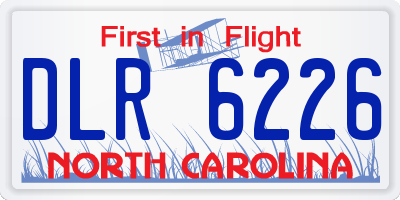 NC license plate DLR6226