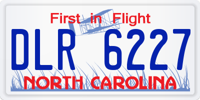 NC license plate DLR6227