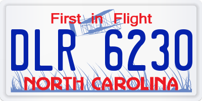 NC license plate DLR6230