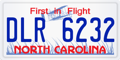 NC license plate DLR6232