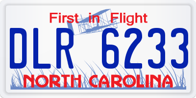 NC license plate DLR6233