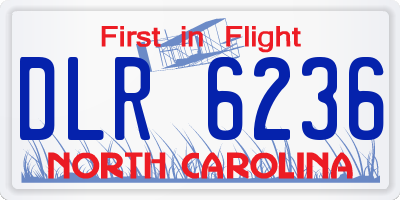 NC license plate DLR6236