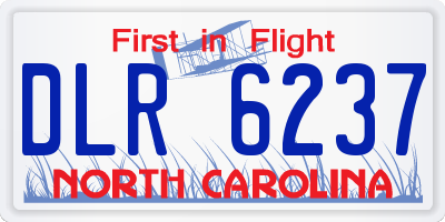 NC license plate DLR6237