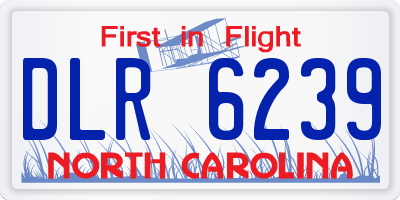 NC license plate DLR6239