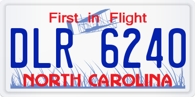 NC license plate DLR6240