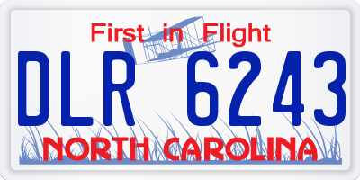 NC license plate DLR6243