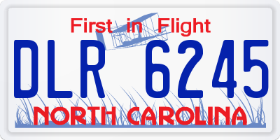 NC license plate DLR6245